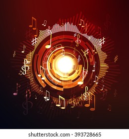 Vector illustration abstract music background