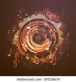 Vector illustration abstract music background