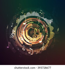 Vector illustration abstract music background
