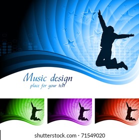 Vector illustration of abstract music design. Eps 10