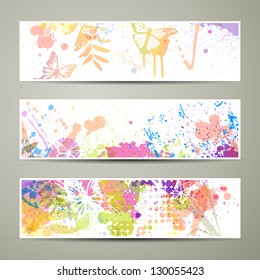 Vector Illustration of Abstract Nature Banners