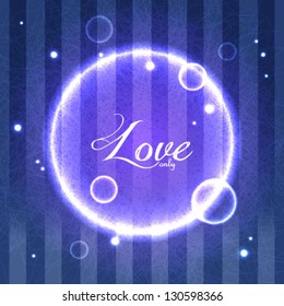 Vector illustration with abstract neon circle in bright background