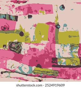 Vector Illustration Abstract Network Design Intricate Collage Splash Multiple Colors Modern Painting