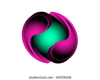 Vector illustration of abstract objects for your logo element or other design 