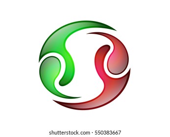 Vector illustration of abstract objects for your logo element or other design 