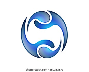 Vector illustration of abstract objects for your logo element or other design 