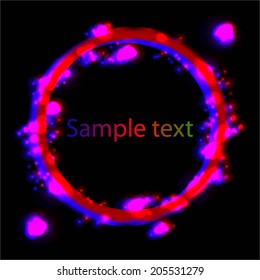 Vector illustration of Abstract on a black background