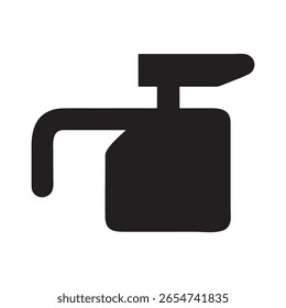 Ilustración vectorial de un fondo abstracto de naranja y blanco con un icono de grifo de agua goteando