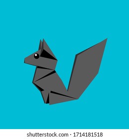 vector illustration of an abstract origami animal