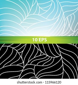 Vector illustration abstract ornament with waves and white dots