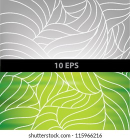 Vector illustration abstract ornament with waves and white dots