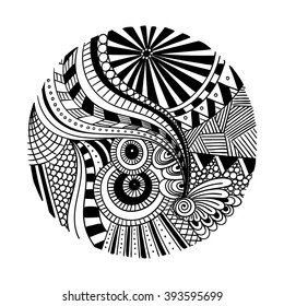 Vector Illustration of an Abstract Ornamental Circle