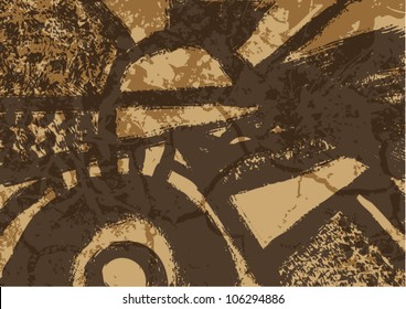 A vector illustration of an abstract ornamental drawing.