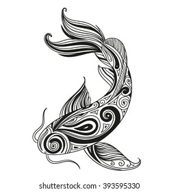 Vector Illustration of an Abstract Ornamental Fish