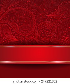 Vector illustration of abstract ornate card