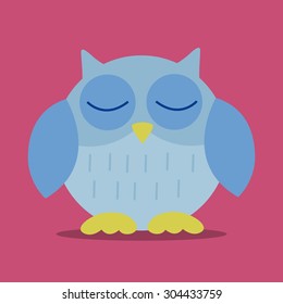 Vector Illustration of an Abstract Owl Design