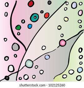 A vector illustration of an abstract painting.