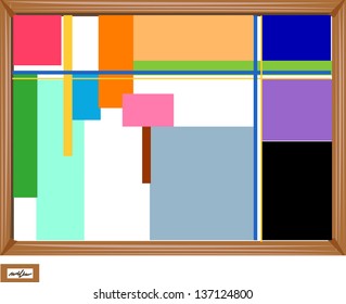 Vector illustration of an abstract painting
