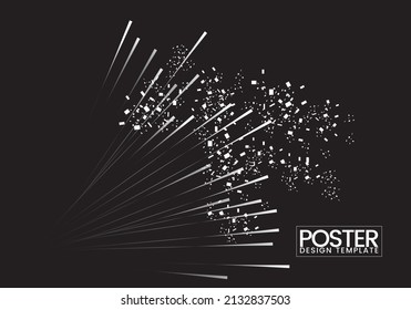 Vector illustration abstract pattern background. Minimal dynamic cover design. Minimalistic background placard poster template.