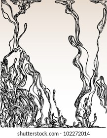 A vector illustration of an abstract pattern drawing.