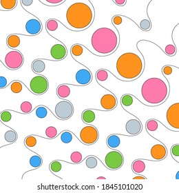 vector illustration an abstract pattern in the form of an ornament from geometric shapes of different shapes, sizes and colors