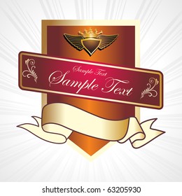 vector illustration of abstract pattern label