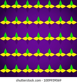 Vector illustration of a Abstract Pattern for Mardi Gras Carnival.