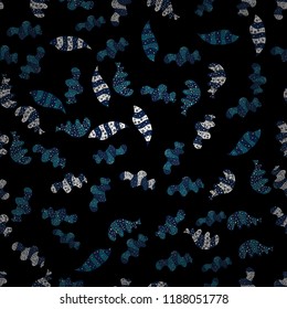 Vector illustration. Vector abstract pattern page for antistress. Can be used for cards, invitations, save the date cards and many more. On black, blue and white colors.