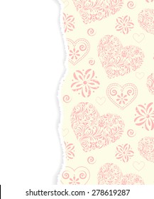 Vector illustration of abstract pattern with torn paper