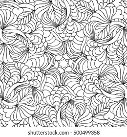 Vector illustration of abstract pattern.Coloring page for adult.