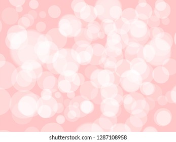 Vector illustration. Abstract pink bokeh background.