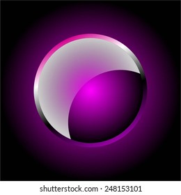 Vector illustration of Abstract. Pink - purple ball.
