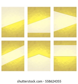 Vector illustration abstract poligon background set for book cover or poster