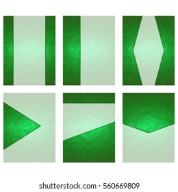 Vector illustration abstract poligon background set for book cover or poster