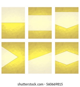 Vector illustration abstract poligon background set for book cover or poster