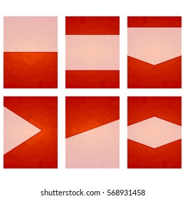 Vector illustration abstract poligon background set for book cover or poster