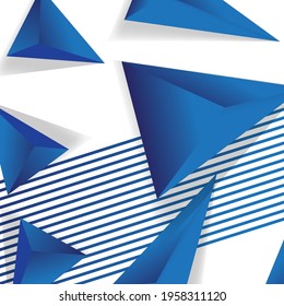 Vector illustration of Abstract Polygon Vector Background. Polygonal Geometric Triangles with Blue colors. Perfect for backgrounds for the cover of magazines, Banner, Poster.