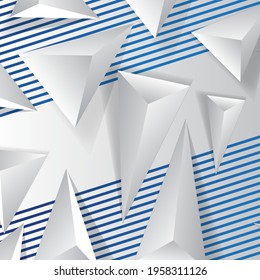 Vector illustration of Abstract Polygon Vector Background. Polygonal Geometric Triangles with Blue colors. Perfect for backgrounds for the cover of magazines, Banner, Poster.