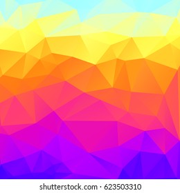 Vector illustration of abstract polygon colorful background