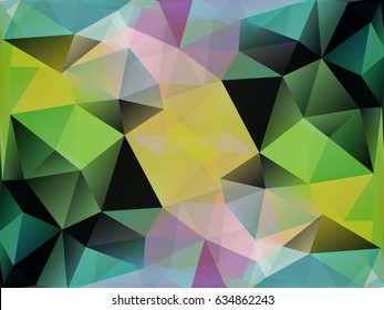 Vector illustration. Abstract polygonal background. A geometric chaotic drawing. For use in graphic design, for brochures, wallpapers for a phone, website.