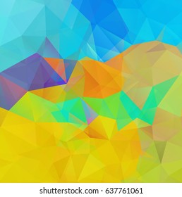Vector illustration. Abstract polygonal background. A geometric chaotic drawing. For use in graphic design, for brochures, wallpapers for a phone, website.