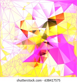 Vector illustration. Abstract polygonal background. A geometric chaotic drawing. For use in graphic design, for brochures, wallpapers for a phone, website.