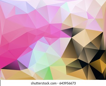 Vector illustration. Abstract polygonal background. A geometric chaotic drawing. For use in graphic design, for brochures, wallpapers for a phone, website.