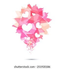 Vector illustration  abstract polygonal heart 