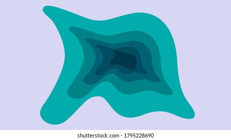 ilustración vectorial de un estanque abstracto lleno de agua
