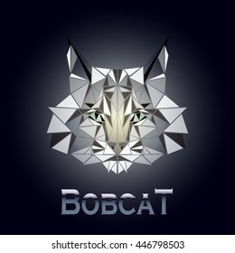 vector illustration abstract portrait of a bobcat