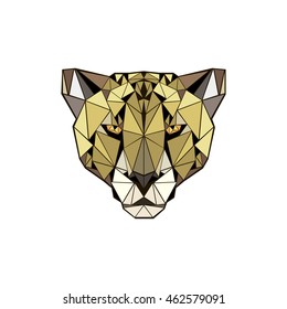 vector illustration abstract portrait of a cheetah