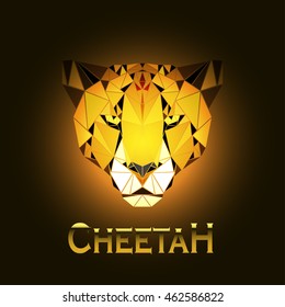 vector illustration abstract portrait cheetah
