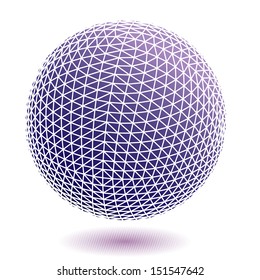 Vector illustration of an abstract purple ball.