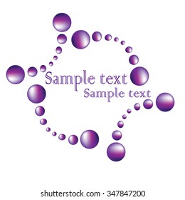 Vector illustration abstract purple circles logo